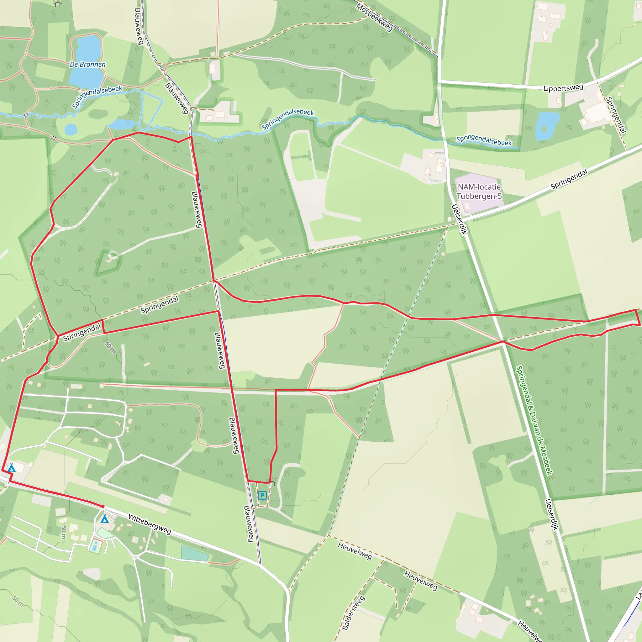 Vakantiepark Bijde Bronnen Loop mobile static map