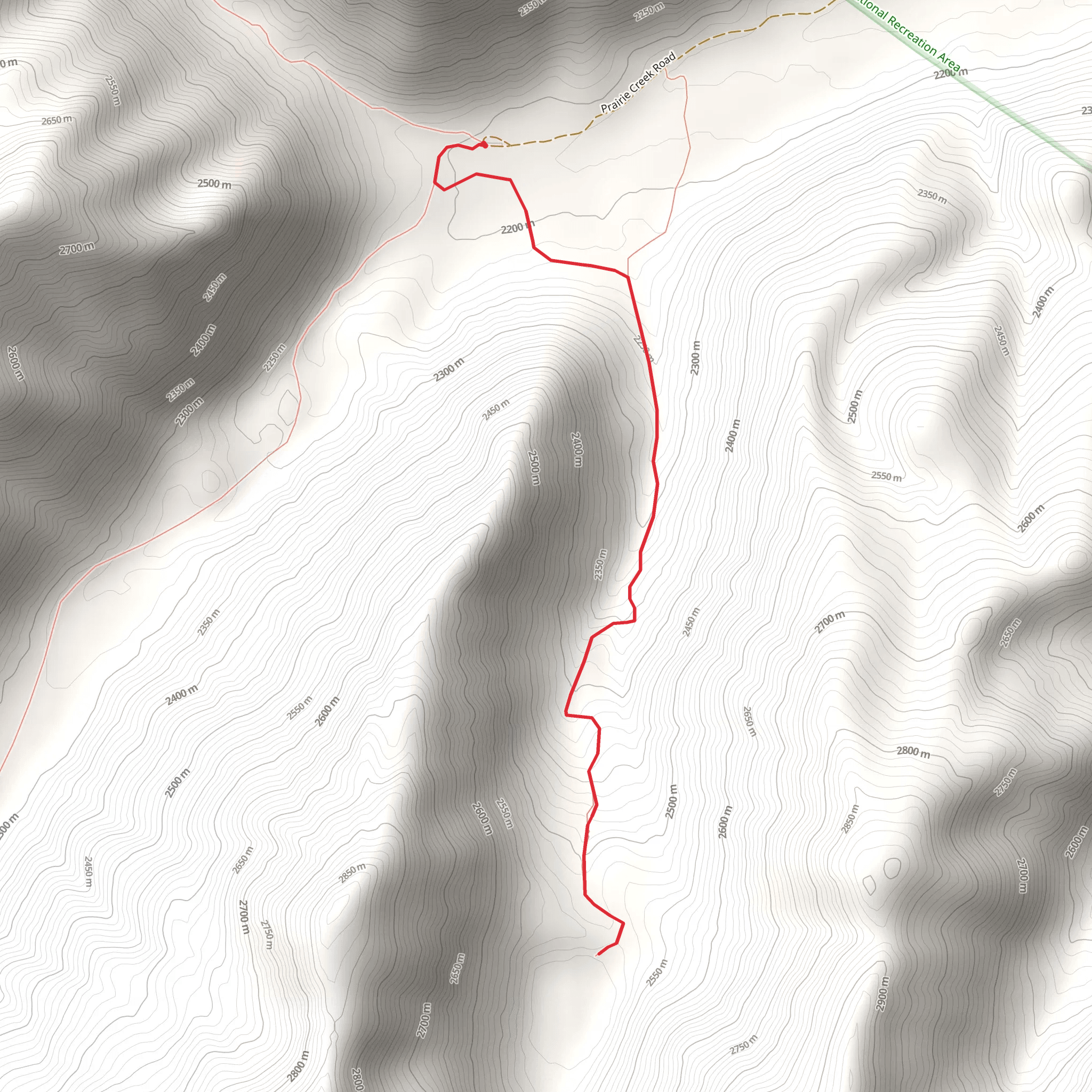 Mill Creek from Prairie Creek mobile static map