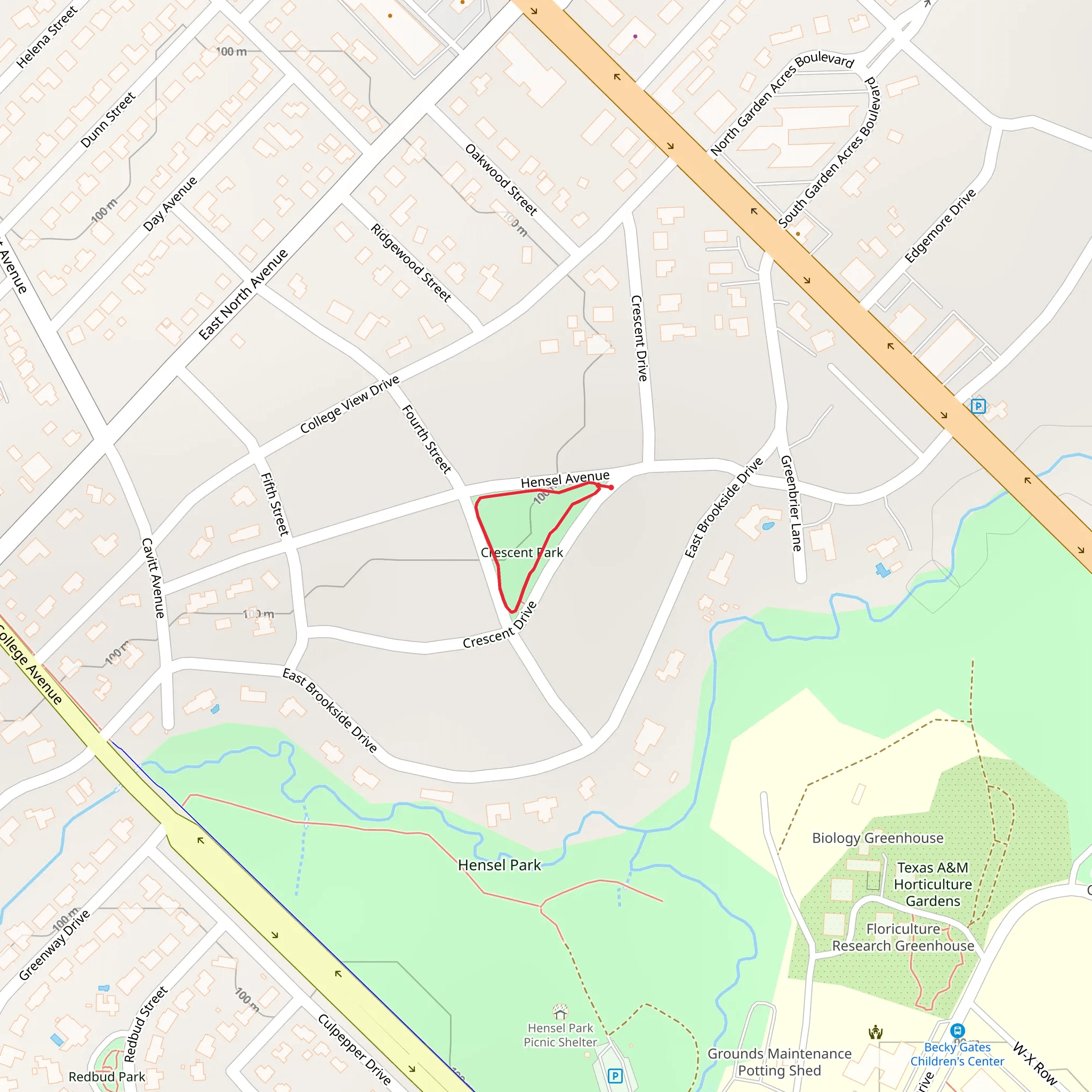 Crescent Park Loop mobile static map