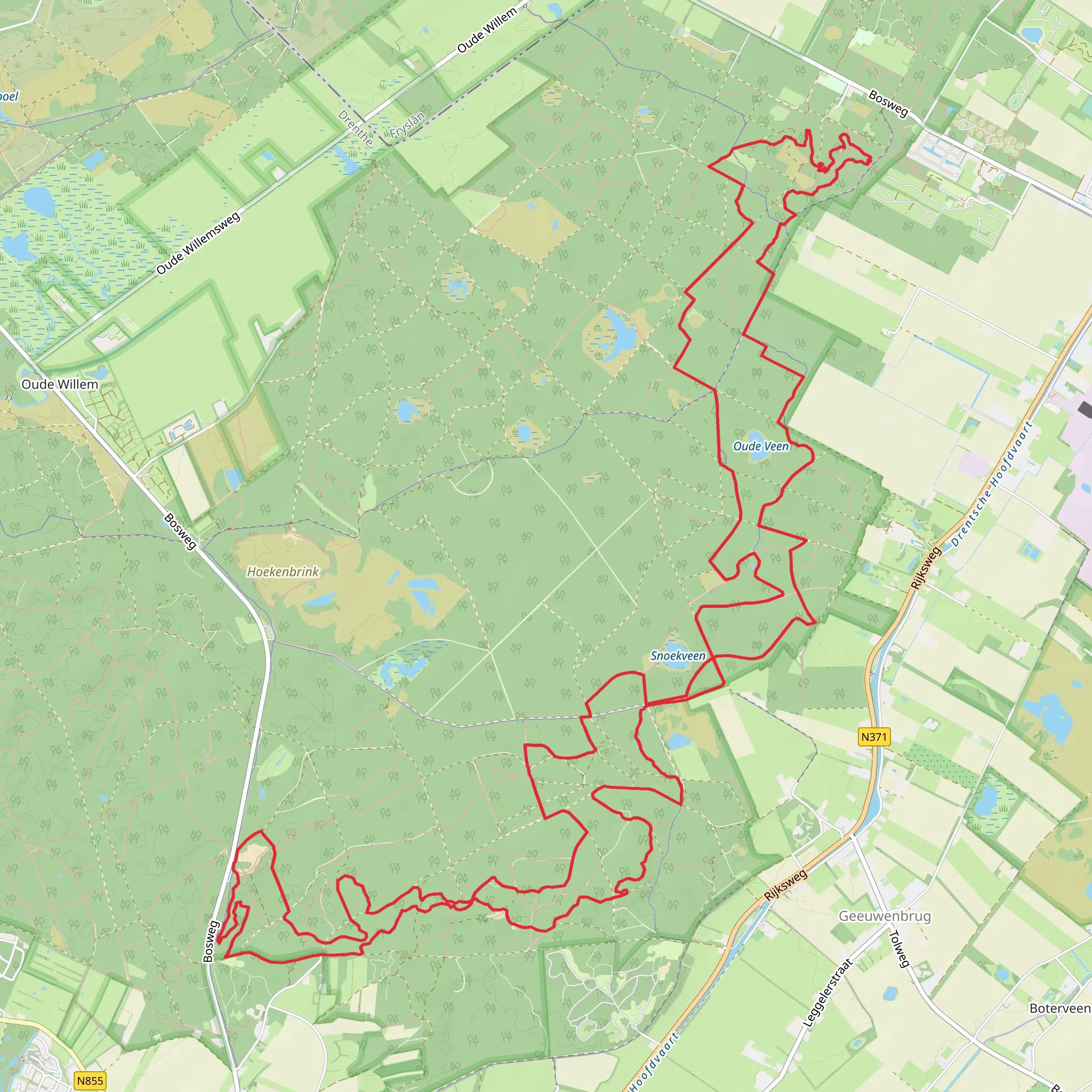 Dieverzand and Witte Bergen Loop mobile static map