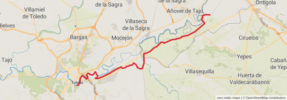 GR 113 Camino Natural del Tajo stage 23 Map