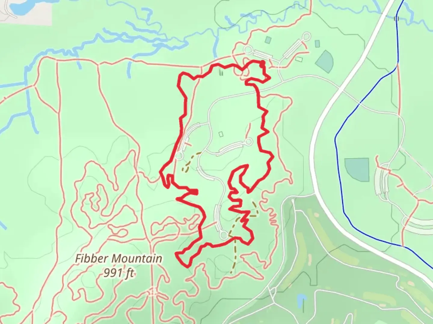 An image depicting the trail Beach Loop and its surrounding area.
