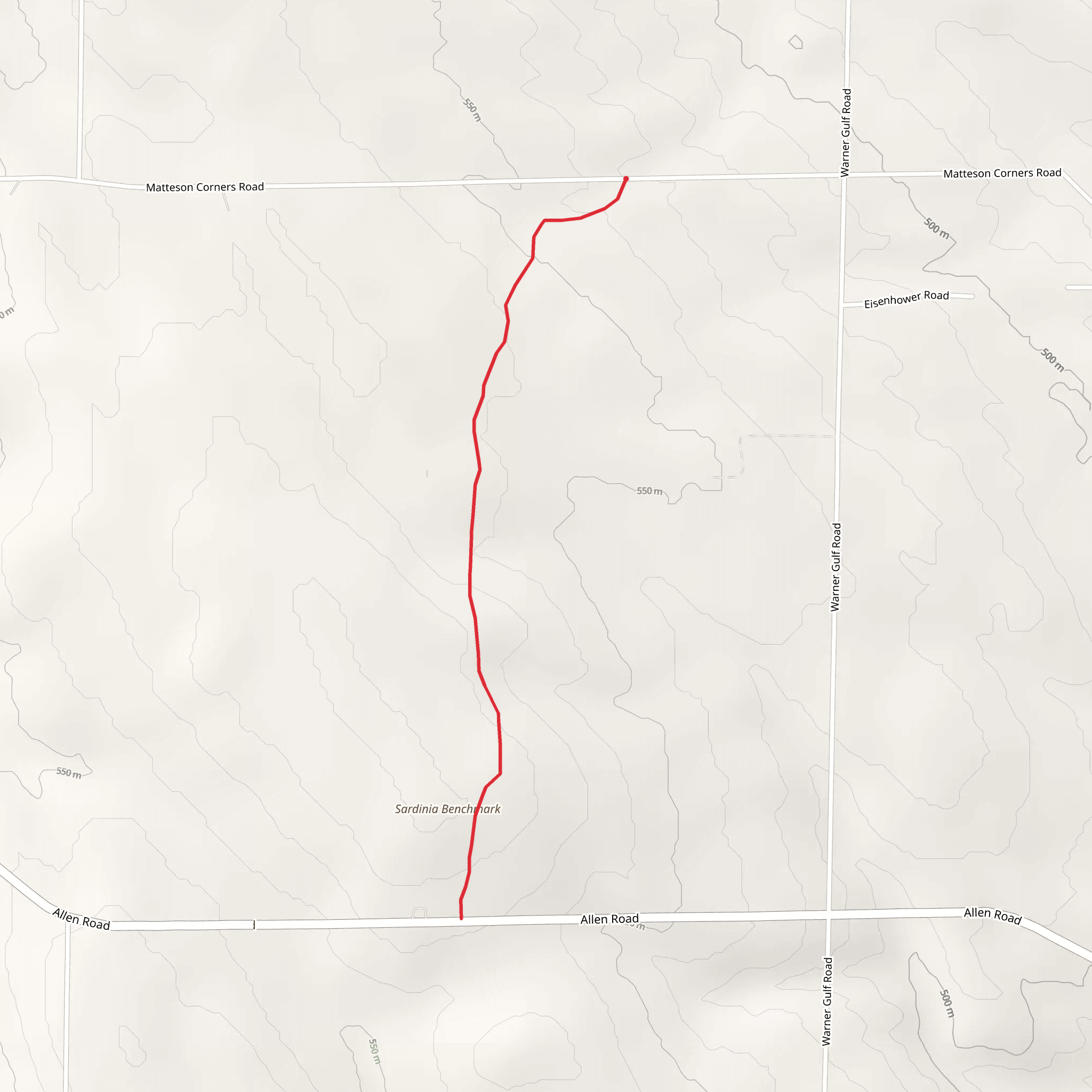 Warner Gulf Road Trail - West mobile static map