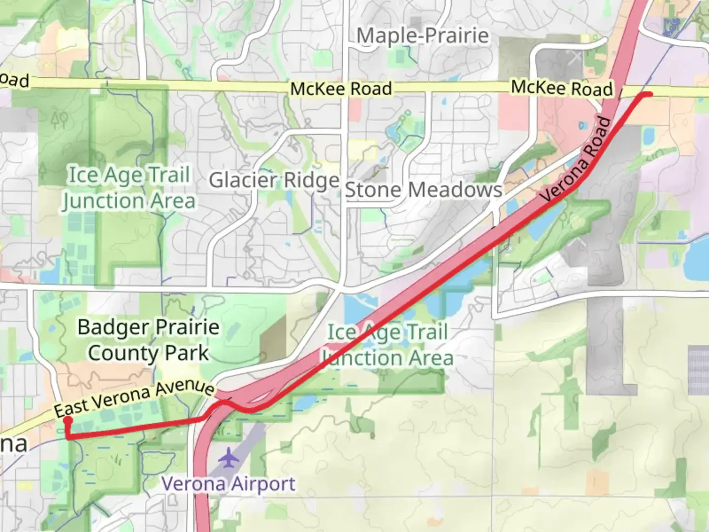An image depicting the trail Military Ridge State Trail and its surrounding area.
