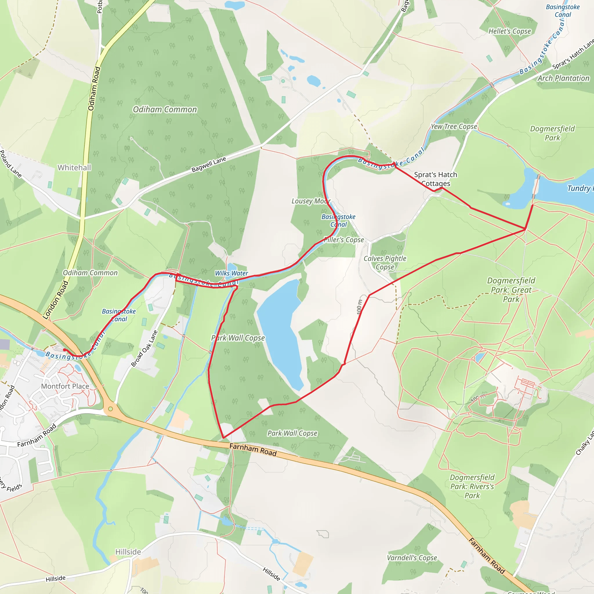 Dogmersfield Park mobile static map