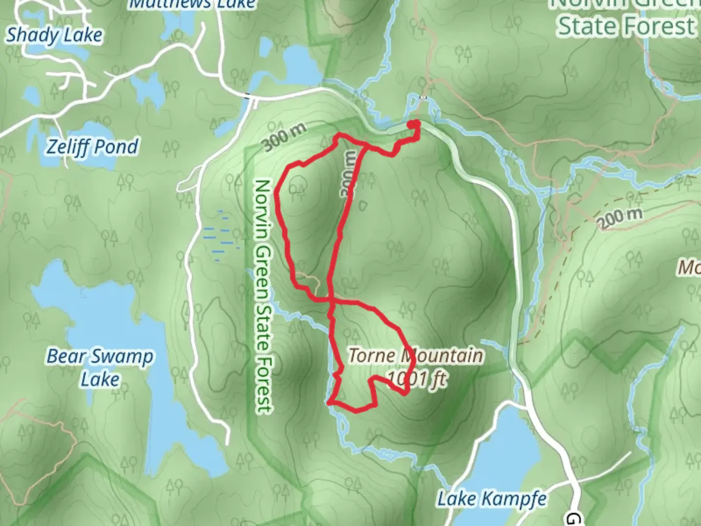 An image depicting the trail Osio Rock and Torne via Torne and Hewitt Butler TrailLoop and its surrounding area.