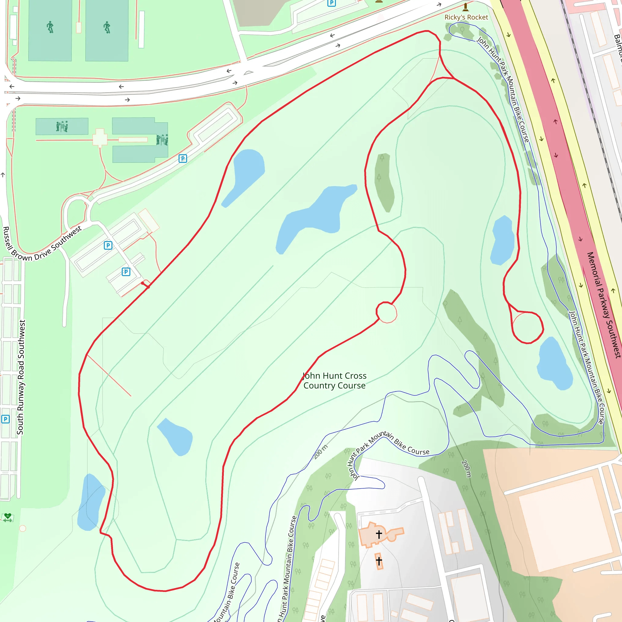 John Hunt Park East Loop mobile static map