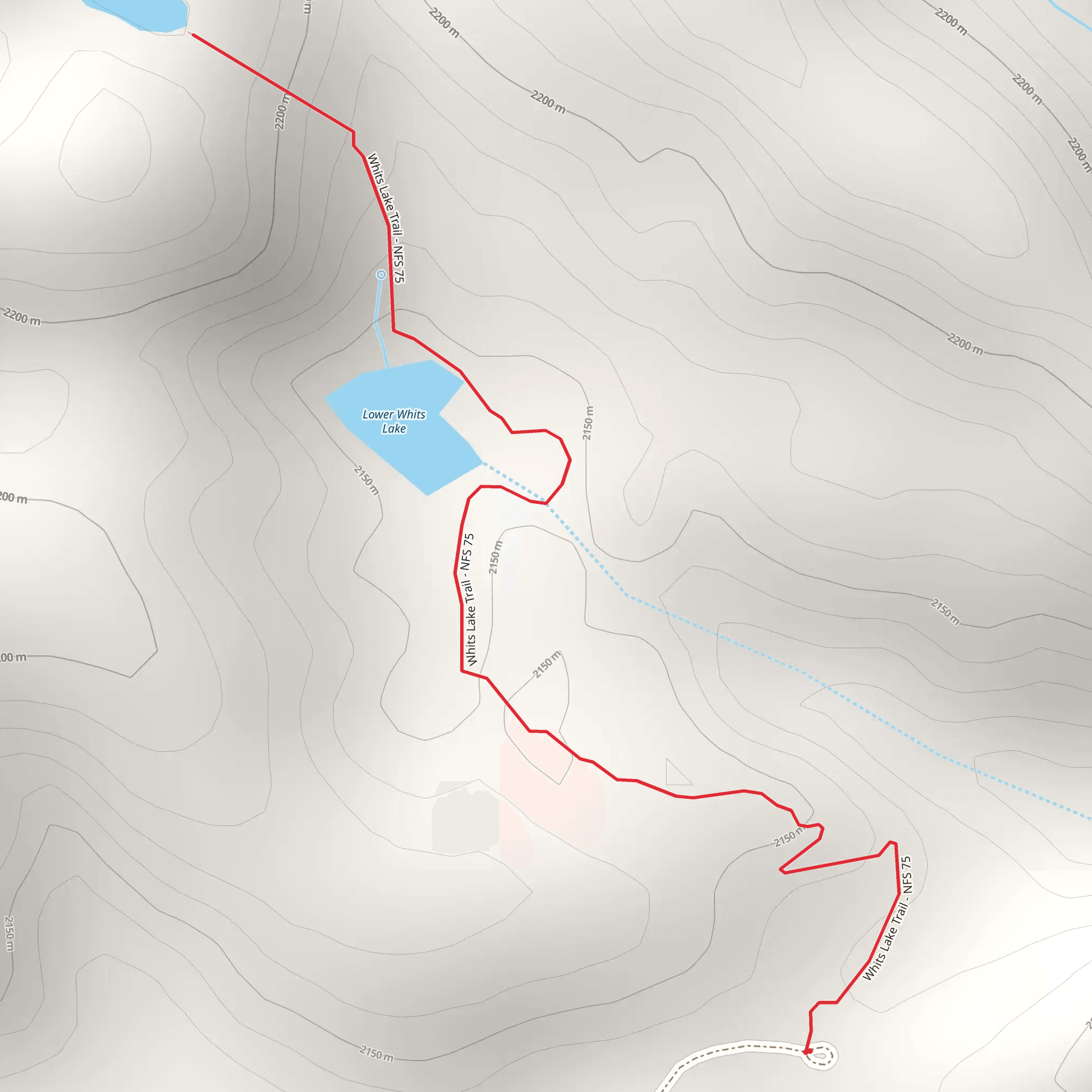 Upper and Lower Whits Lake mobile static map