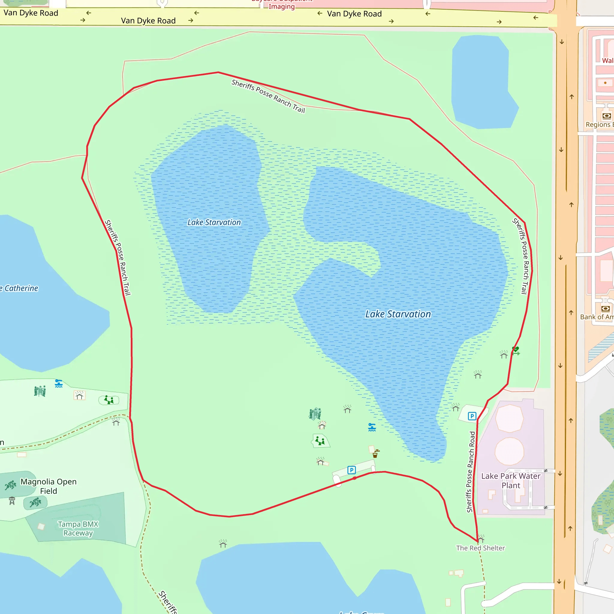 Starvation Lake Loop mobile static map
