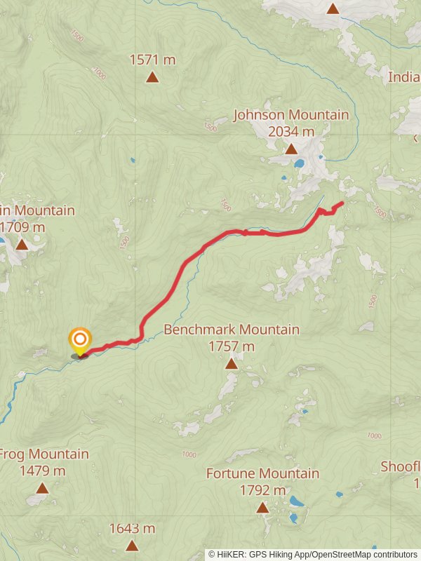 North Fork Skykomish Trail mobile static map