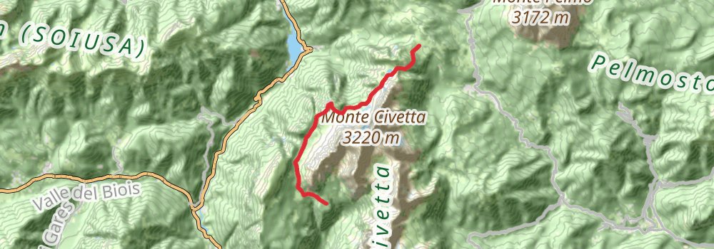 Dolomiten - Höhenweg stage 6 Map