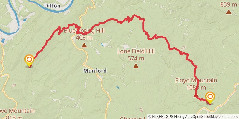 Appalachian Trail stage 79 Map