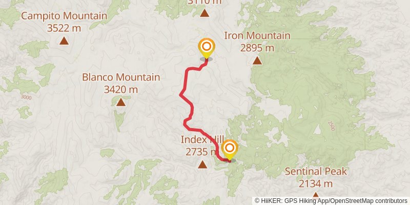 Mill Canyon Stock Trail stage 2 Map