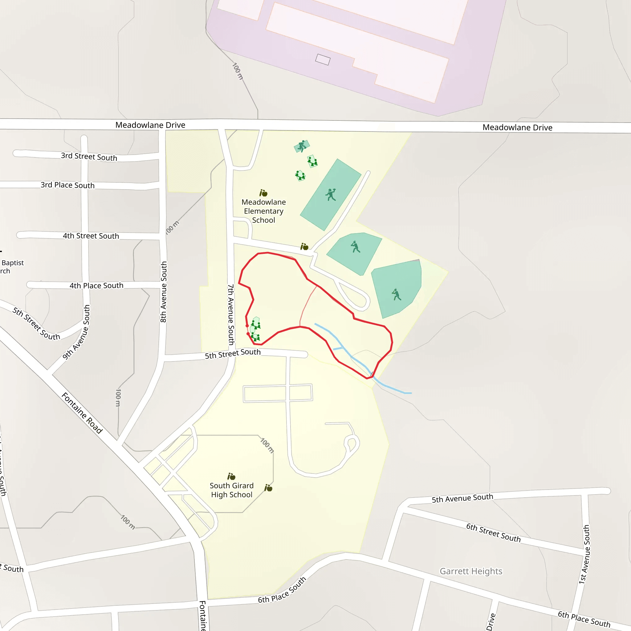 Meadowlane Elem Sch Overlook Loop mobile static map