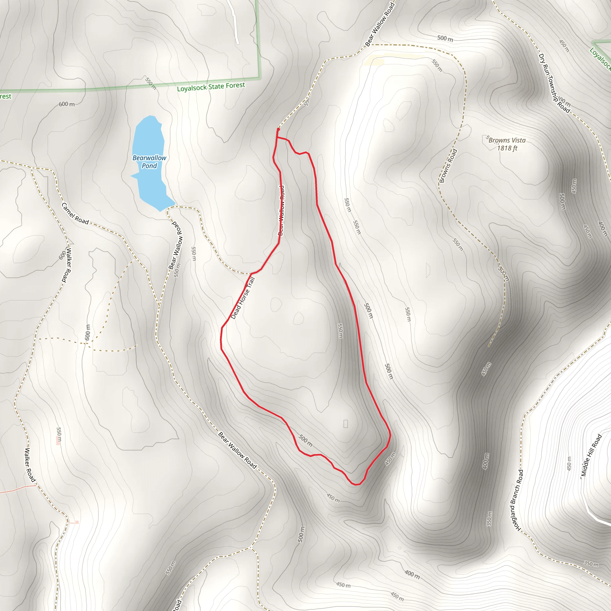 Dead Horse Trail mobile static map