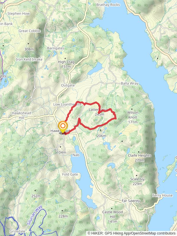 Latterbarrow Loop mobile static map