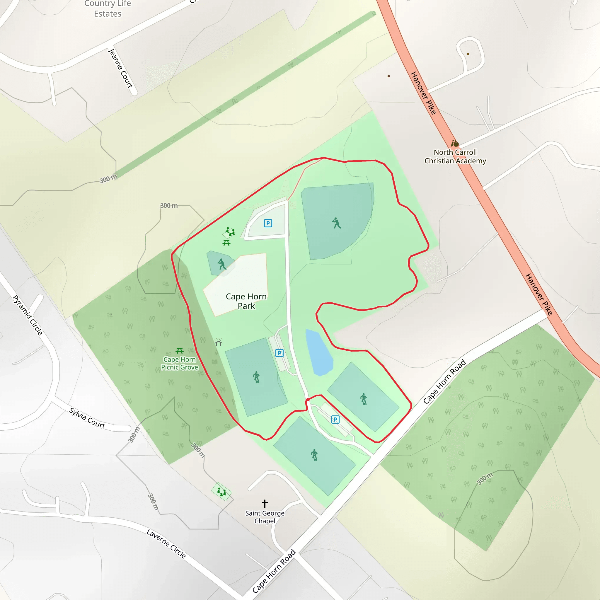 Cape Horn Park Loop mobile static map