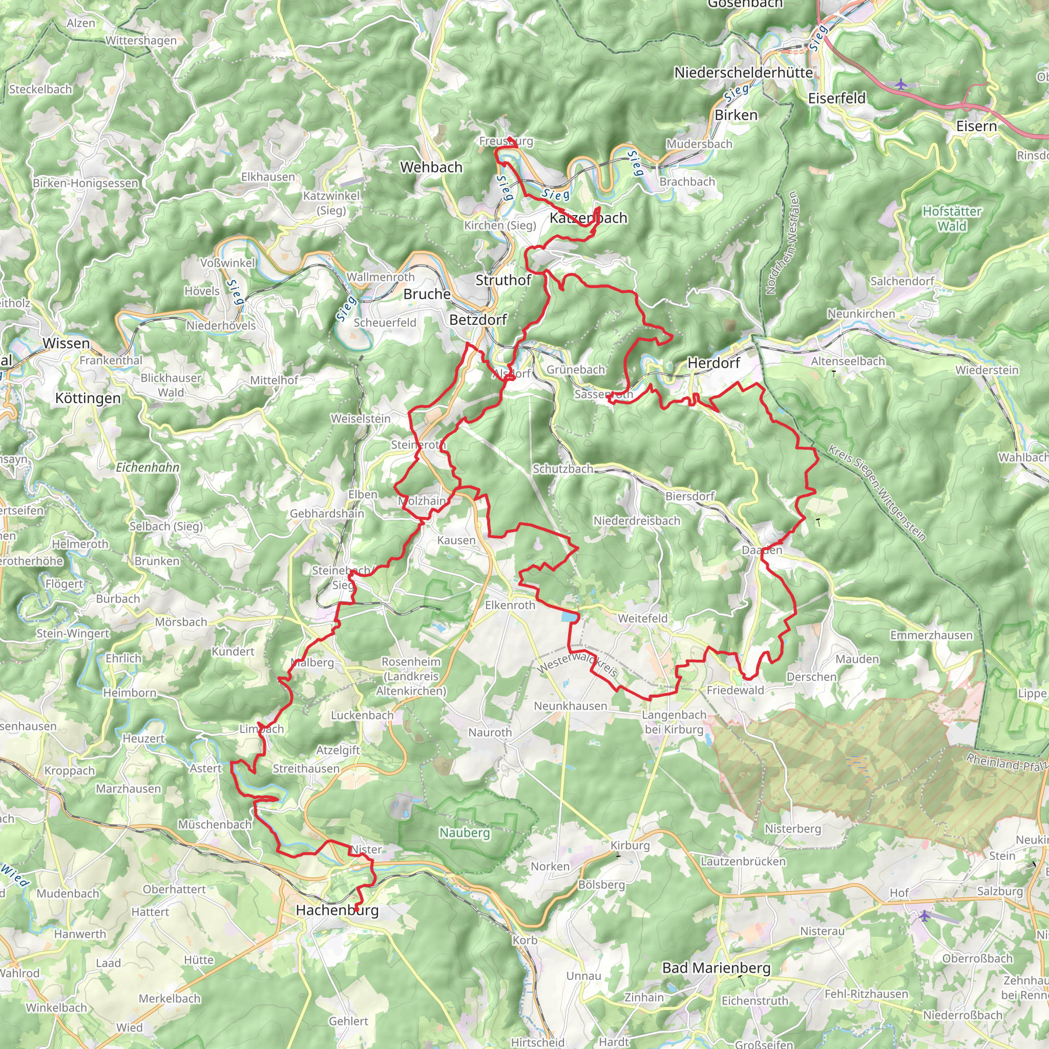 Druidensteig mobile static map