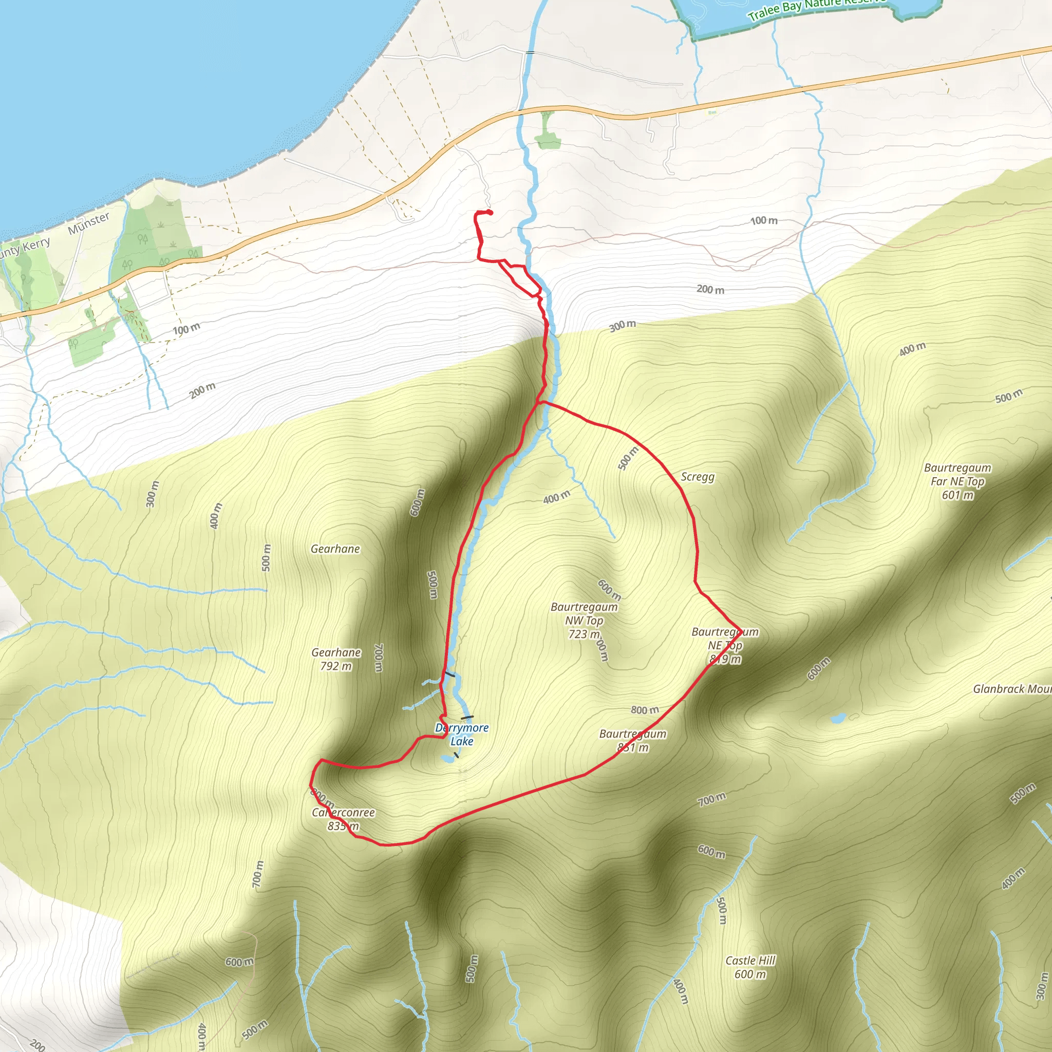Caherconree Loop mobile static map