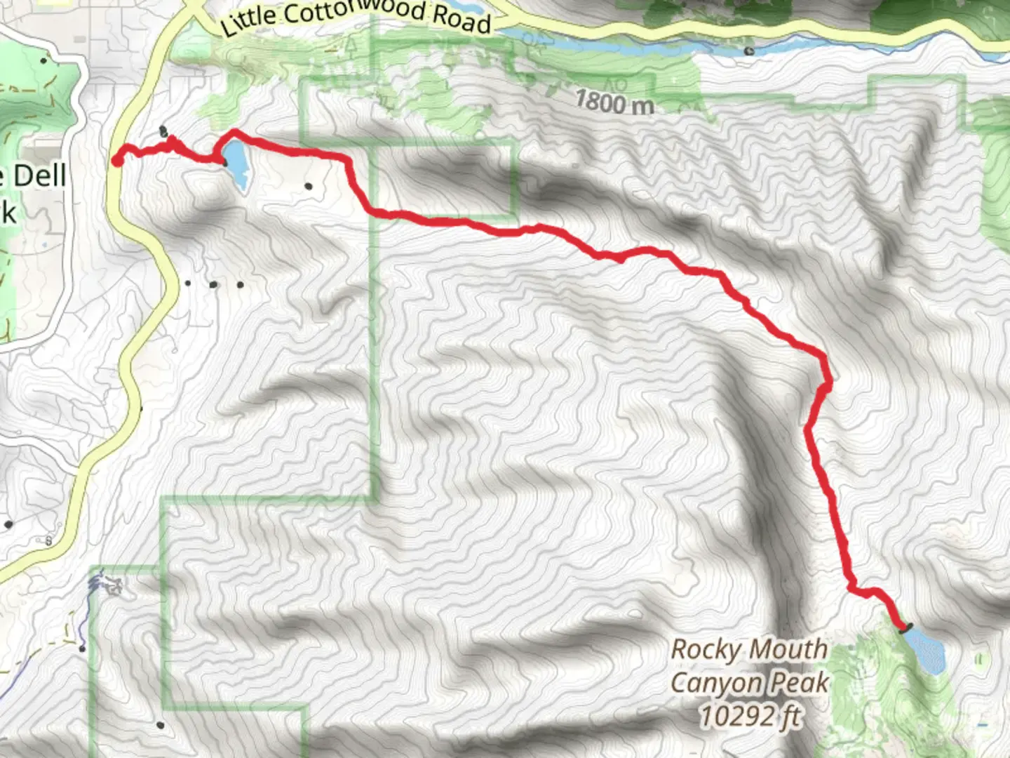 An image depicting the trail Bells Canyon Trail and its surrounding area.