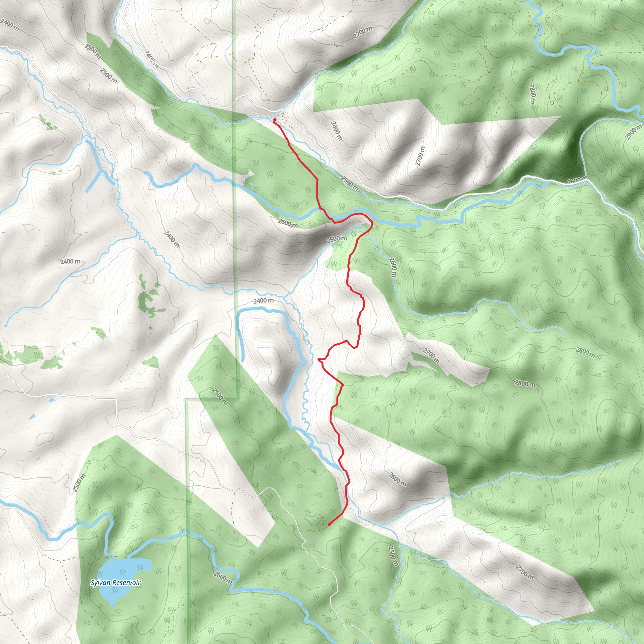 Horseshoe-Sulphur Trail mobile static map