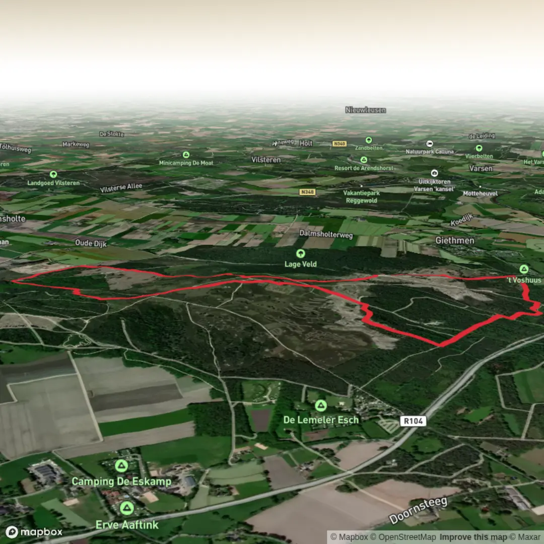 An image depicting the trail Archemerberg Loop and its surrounding area.