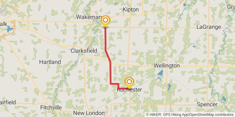 Buckeye Trail stage 11 Map