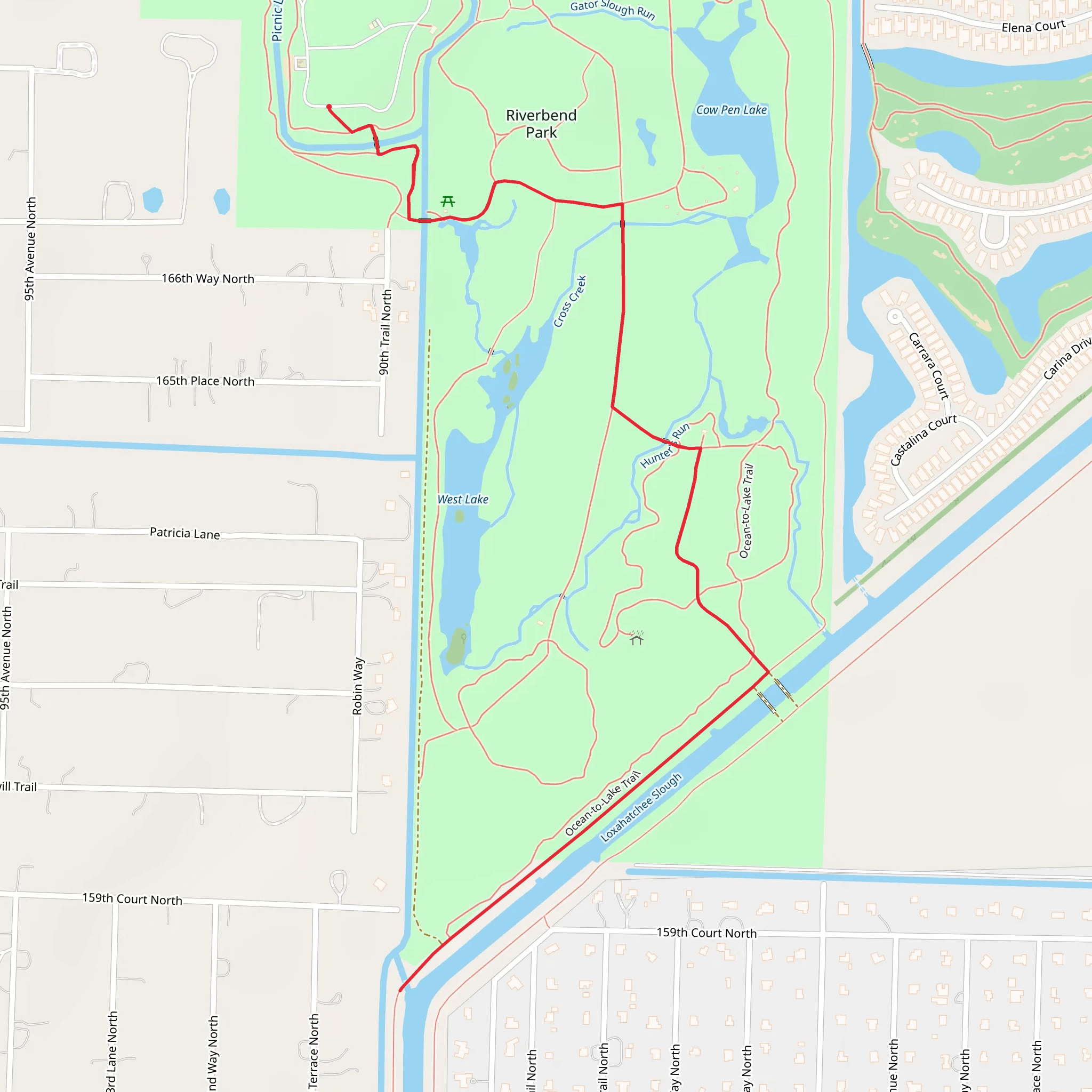 Loxahatchee Slough from Riverbend Park mobile static map