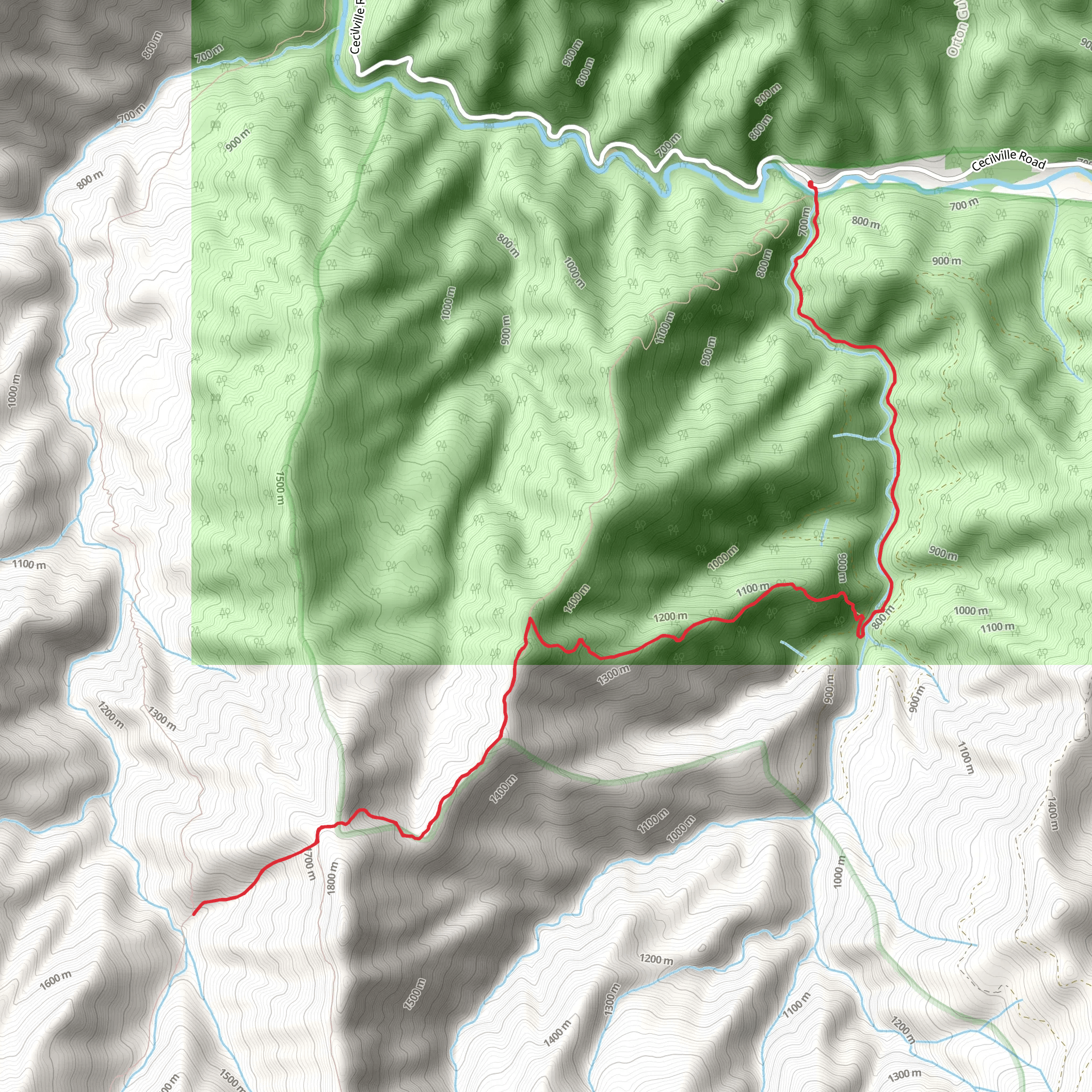 St Claire Trail mobile static map