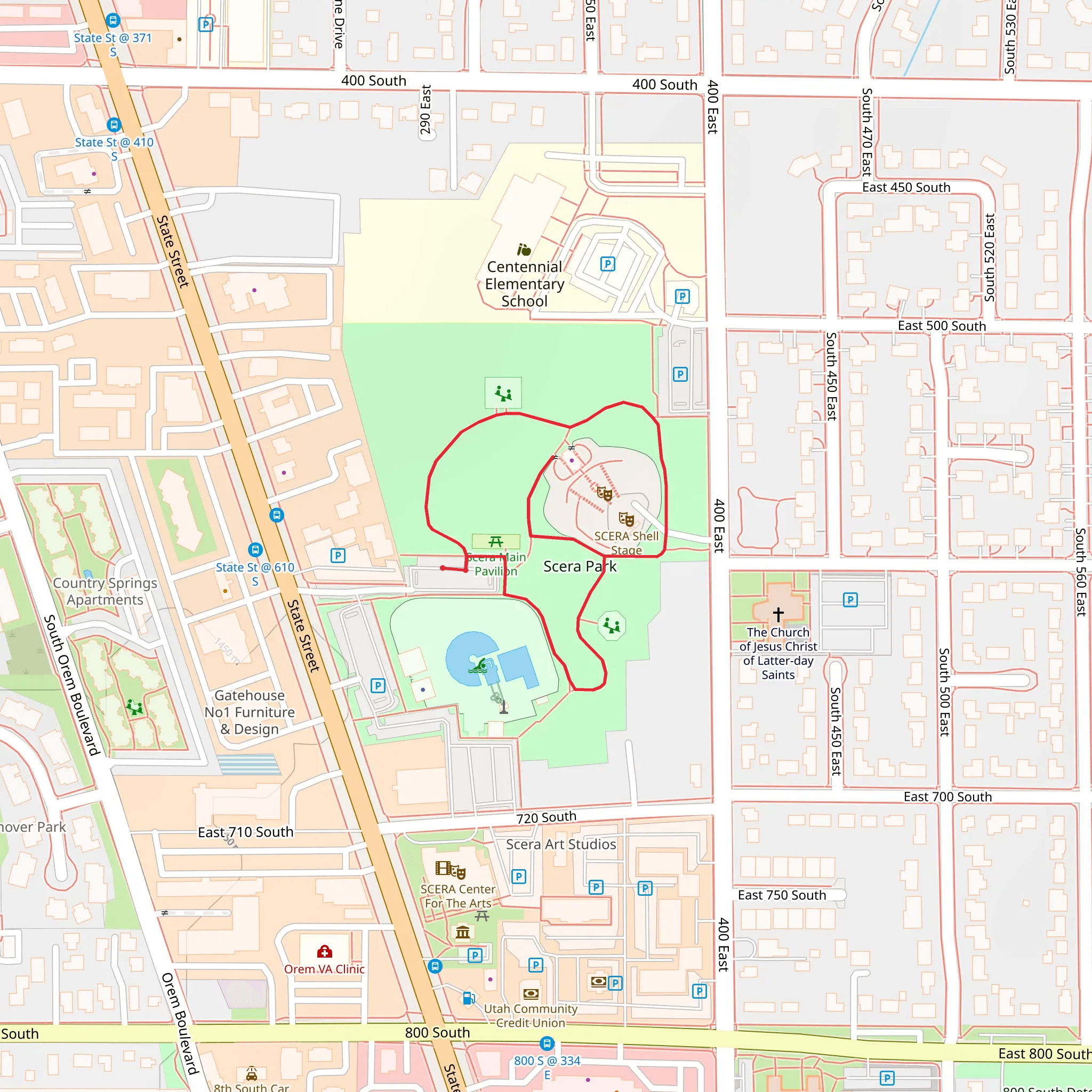 Scera Park Loop mobile static map