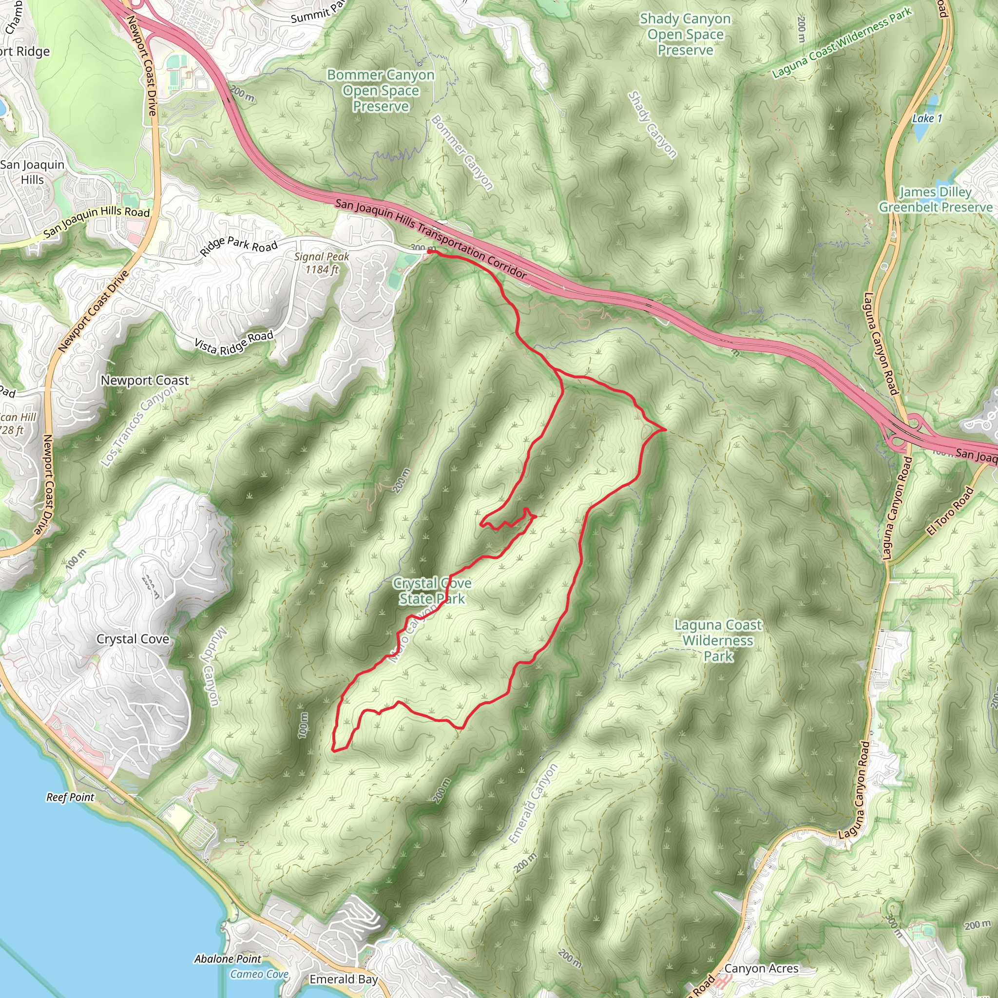 Moro Canyon Trail and Slow 'N Easy Loop mobile static map
