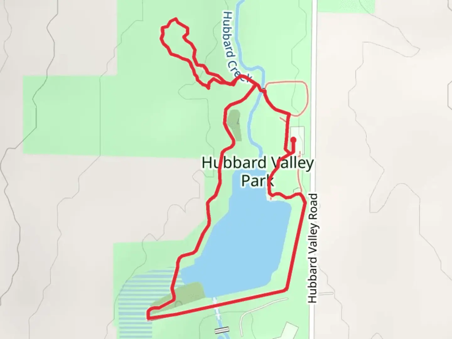 An image depicting the trail Hubbard Valley Lake Loop and its surrounding area.