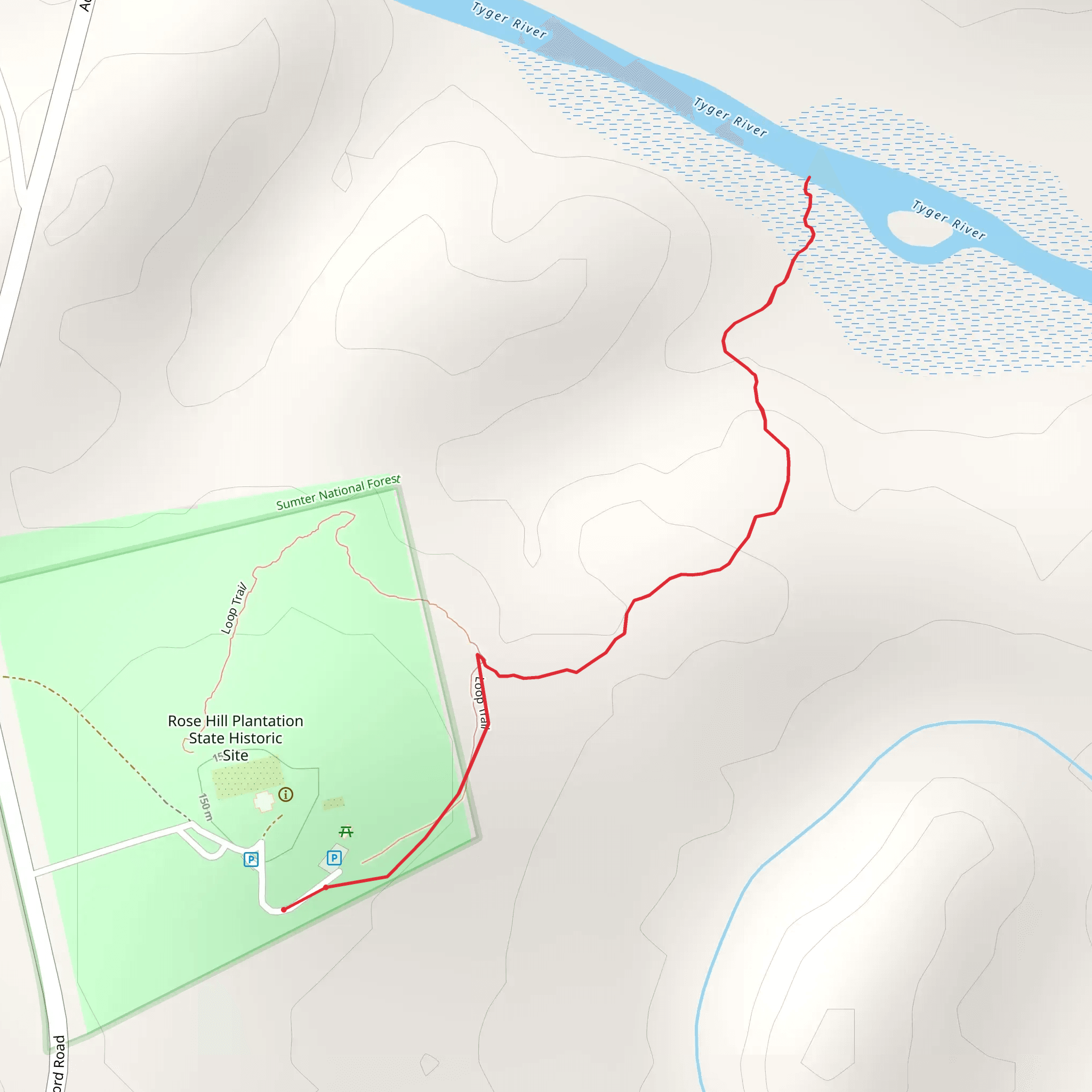 Rosehill Trail mobile static map