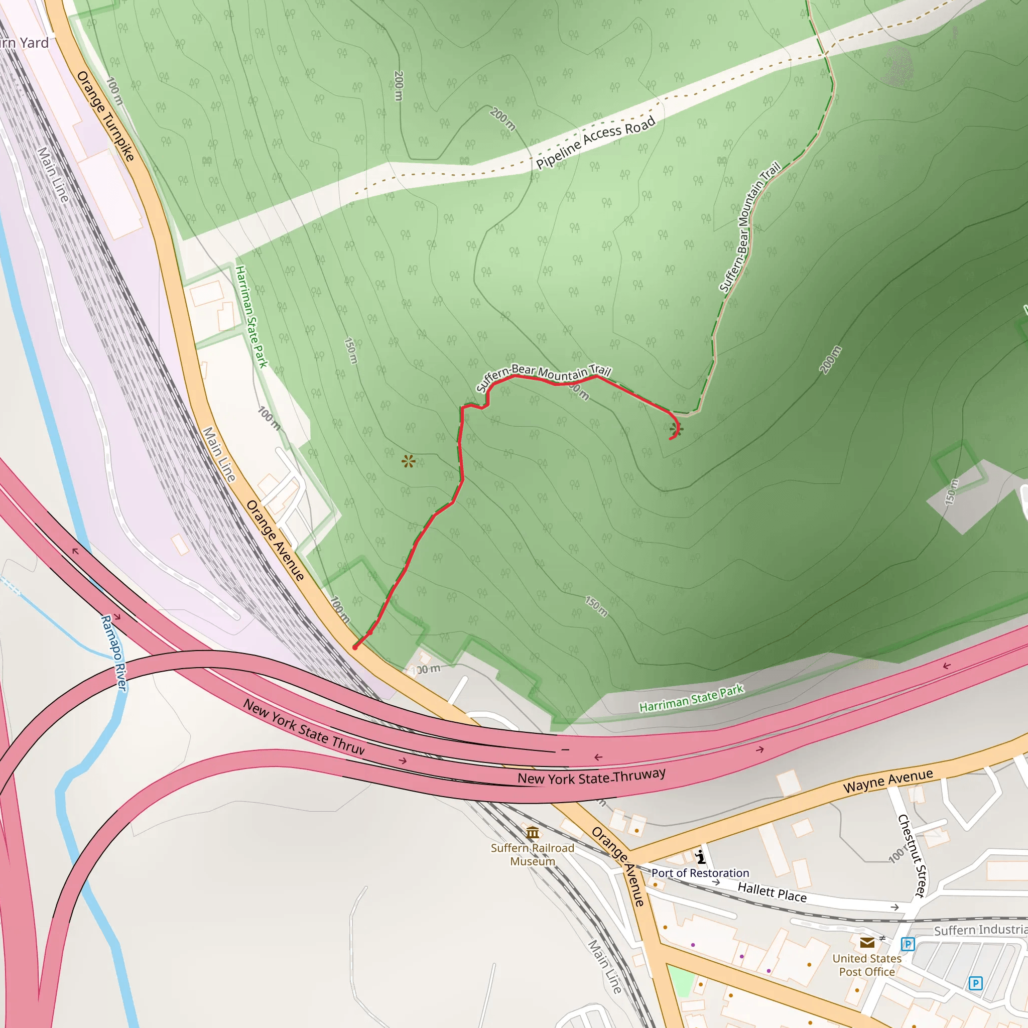 Suffern-Bear Mountain mobile static map