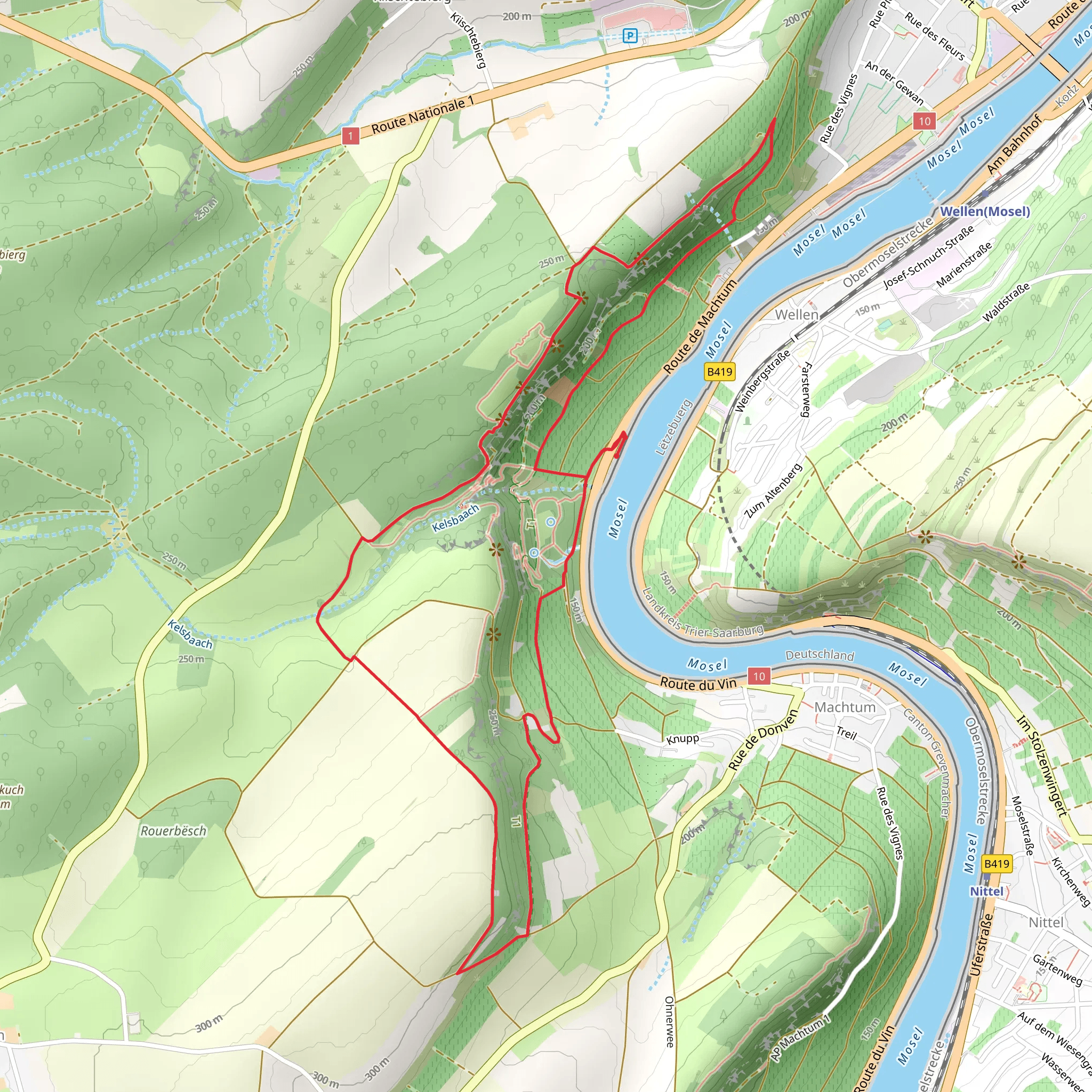 Deisermillen and Machtum Loop mobile static map
