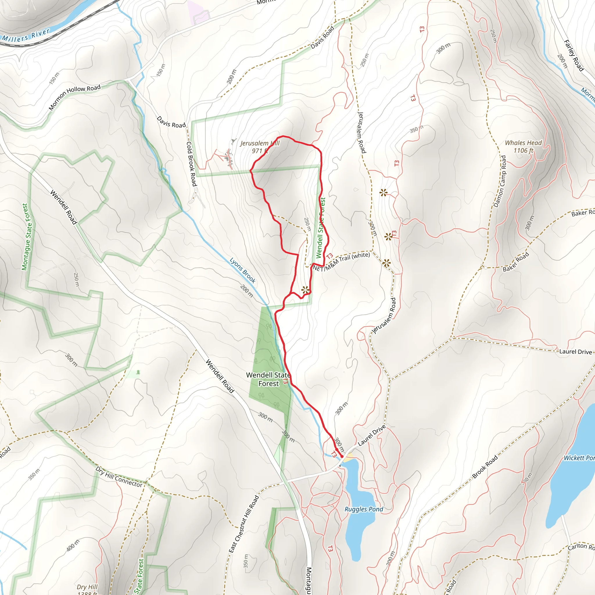 Jerusalem Hill Loop from Loop Laurel Road mobile static map