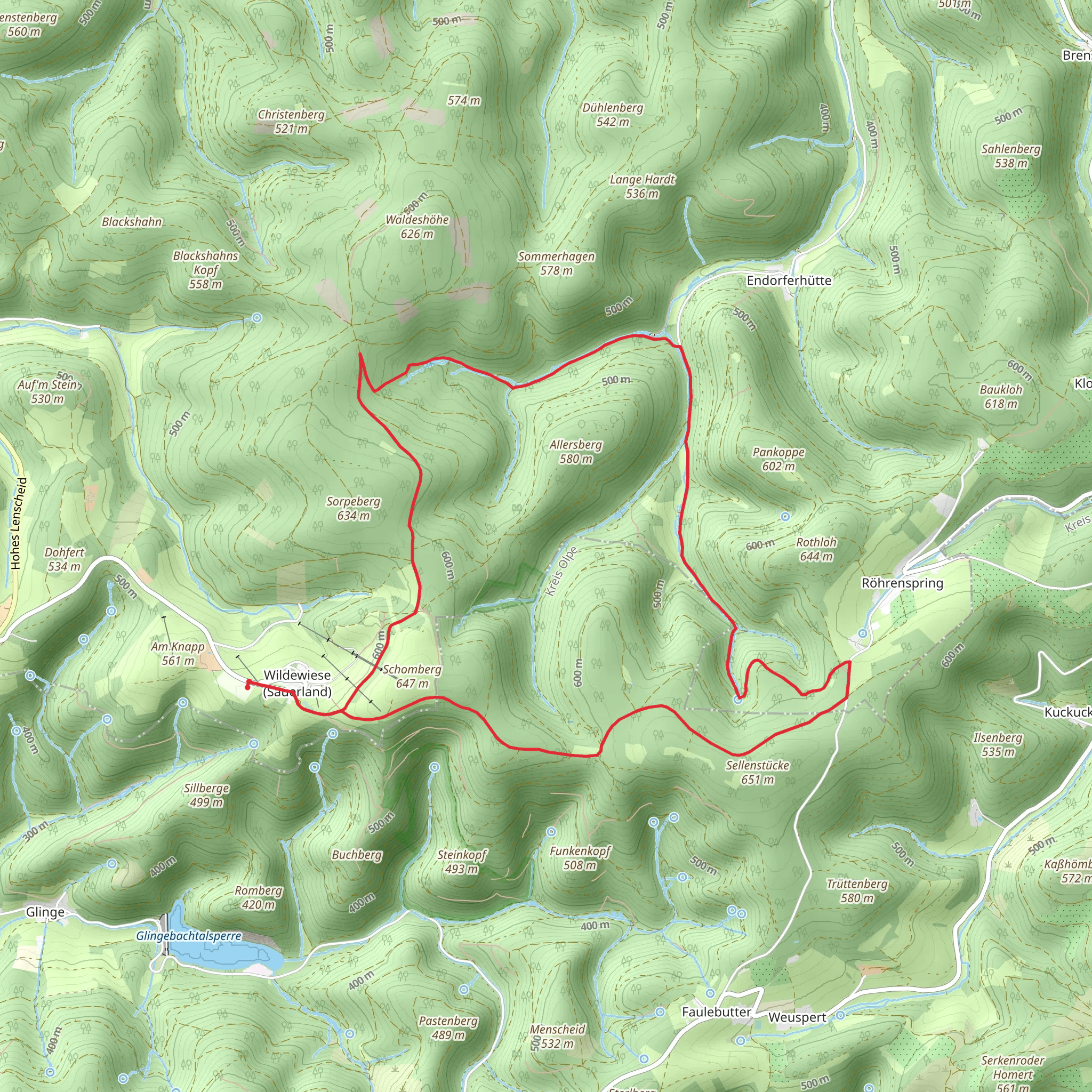 Rundweg Wildewiese mobile static map