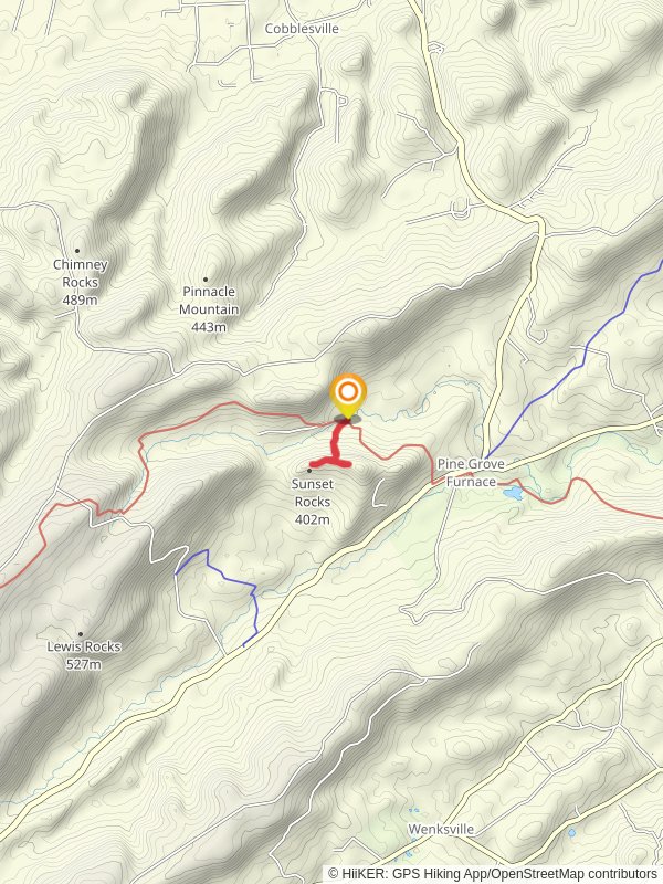 Sunsets Rocks Trail mobile static map