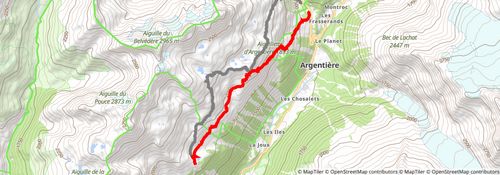 Tour du Mont Blanc stage 10 Map