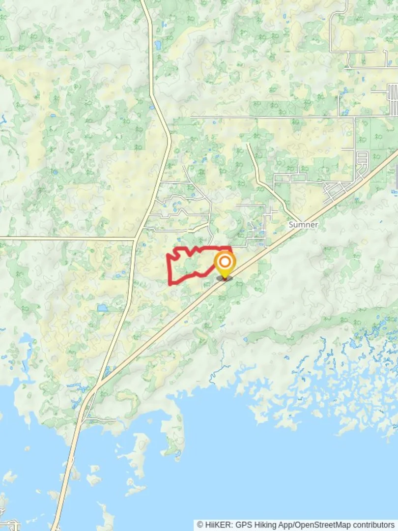 An image depicting the trail White and Orange Loop and its surrounding area.