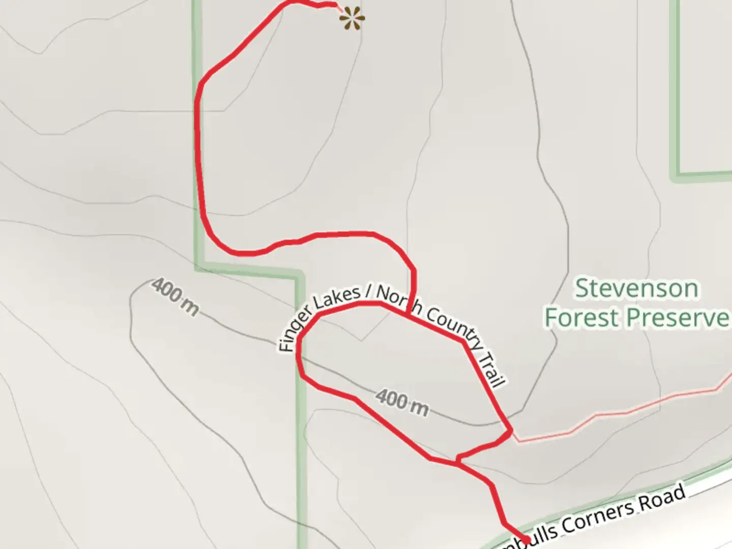 An image depicting the trail Stevenson Forest Nature Trail and its surrounding area.