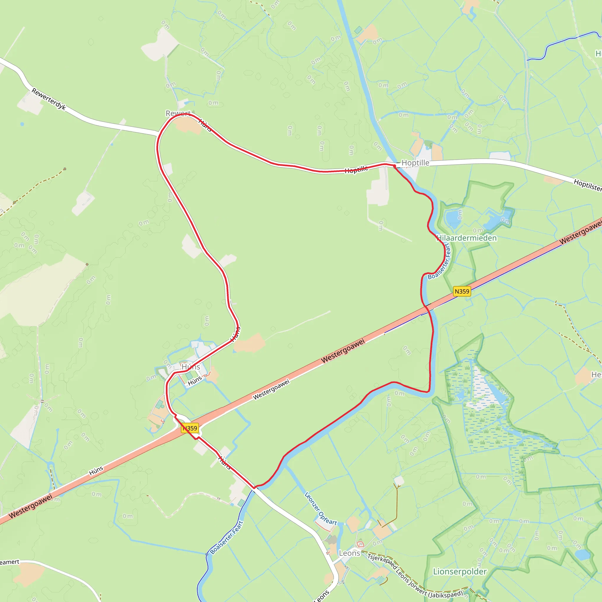 Boalserter Feart and Nieuw Rewert Loop mobile static map