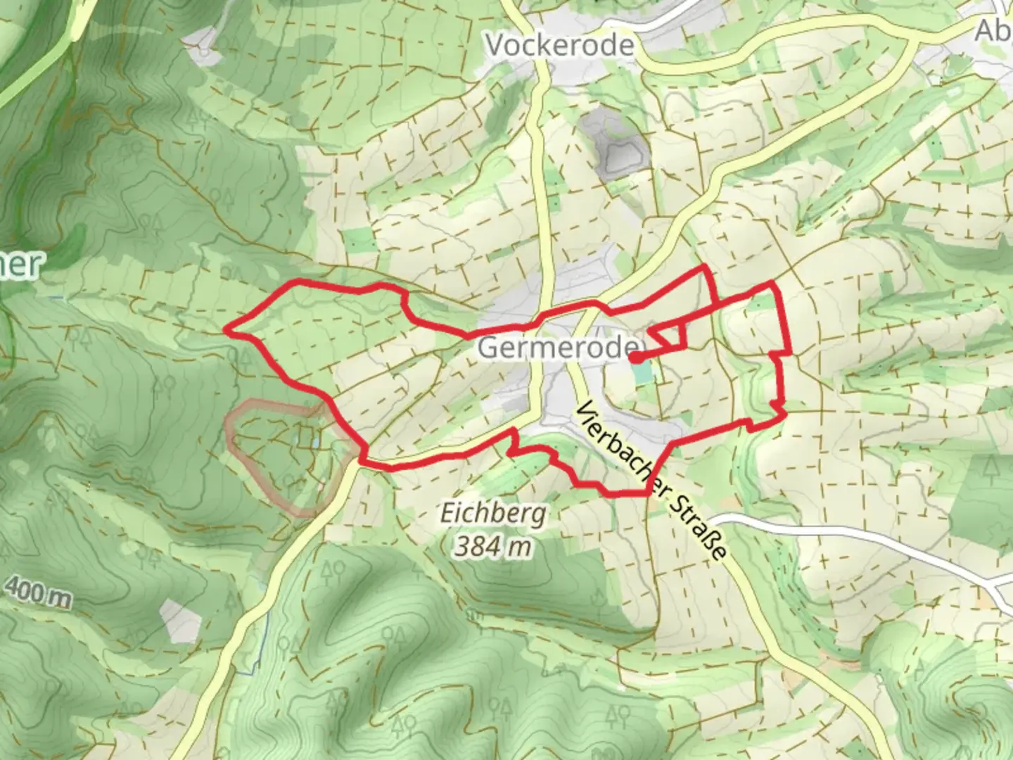 An image depicting the trail Panoramaweg Germerode and its surrounding area.