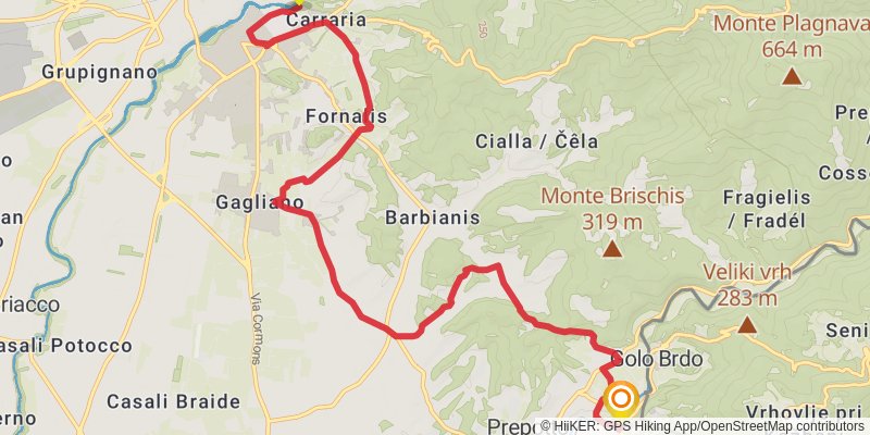 Alpe - Adria Trail stage 31 Map