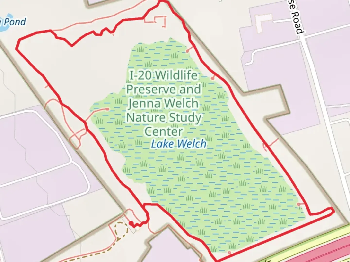 An image depicting the trail Welch Pond Loop and its surrounding area.