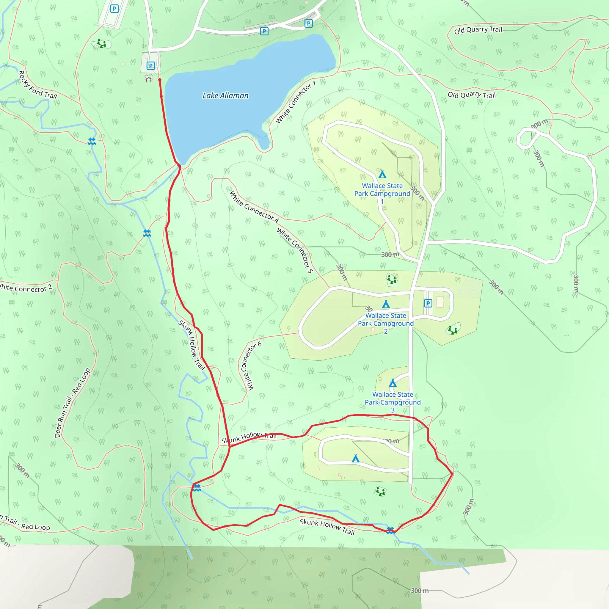 Skunk Hollow Trail Loop mobile static map
