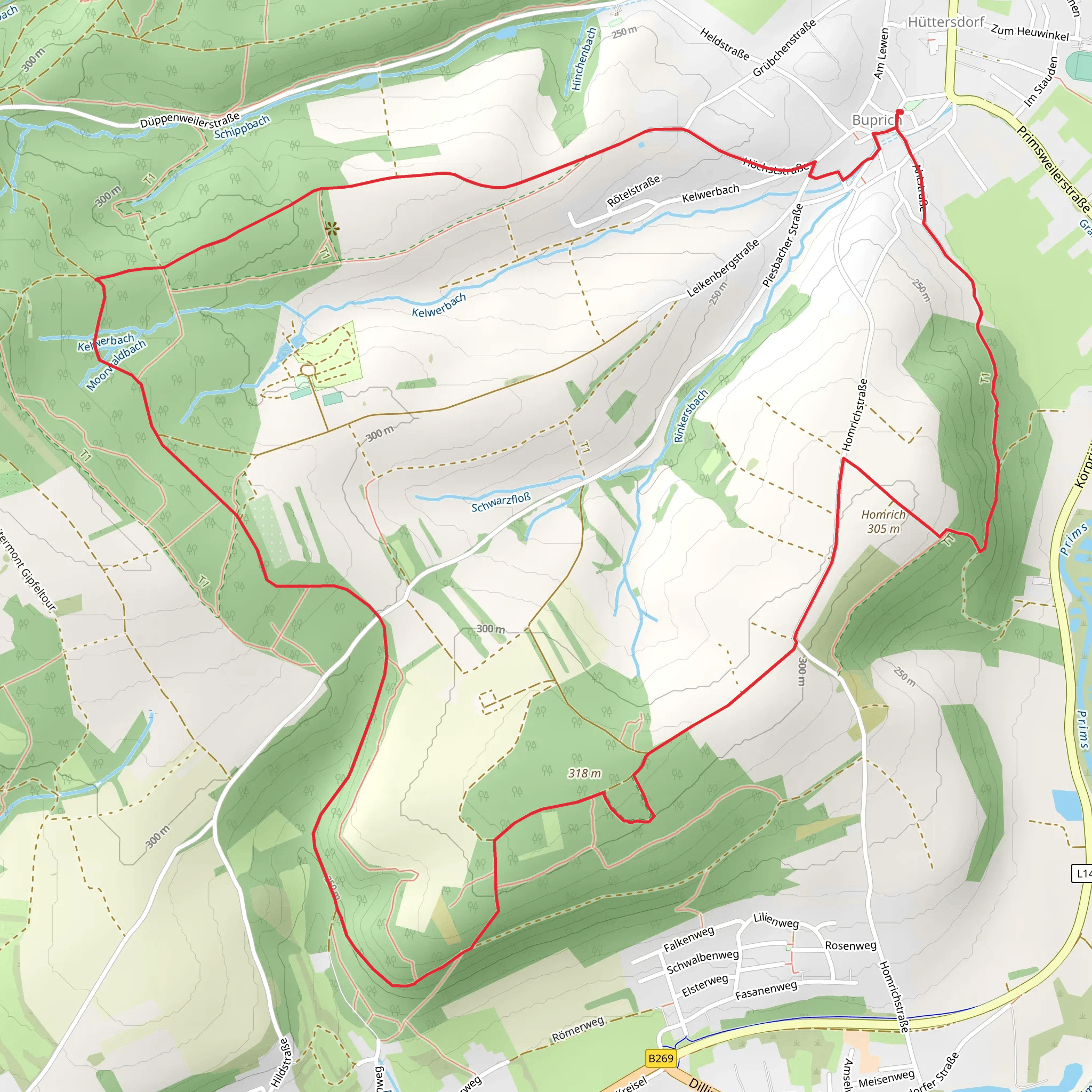 Rötelweg mobile static map