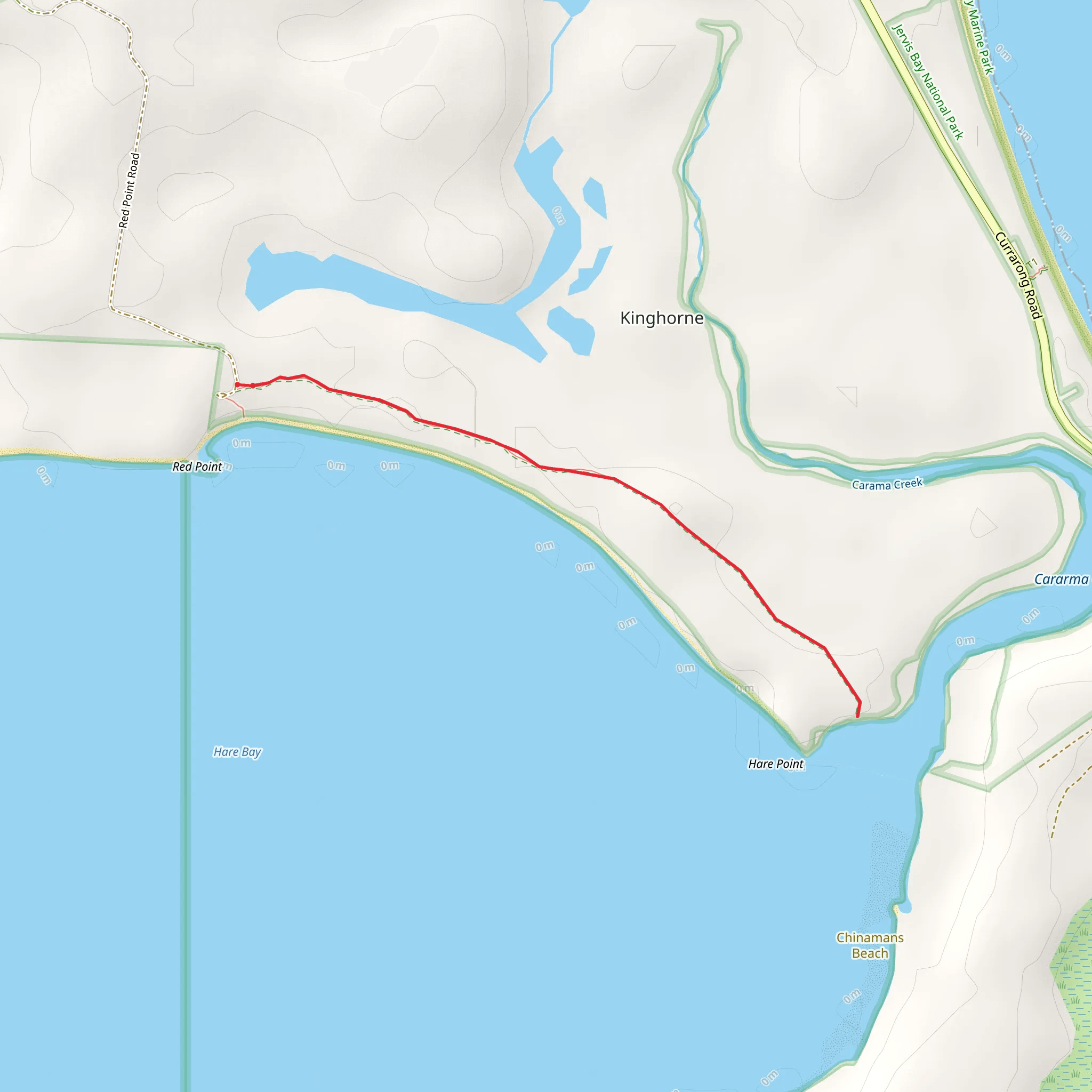 Hare Point Track mobile static map