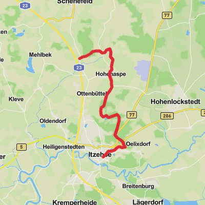 Kaaksburg to Itzehoe Walk mobile static map