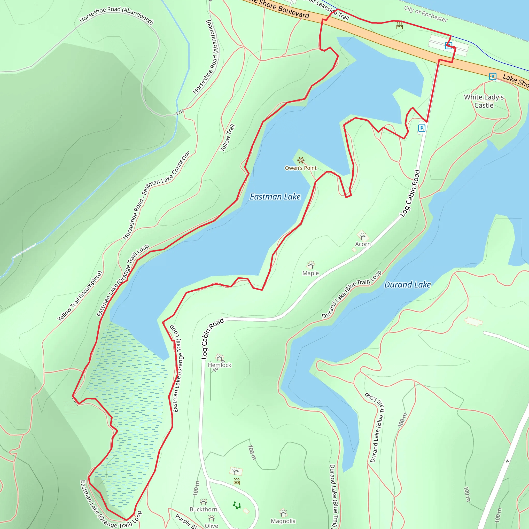 Eastman Lake Loop mobile static map